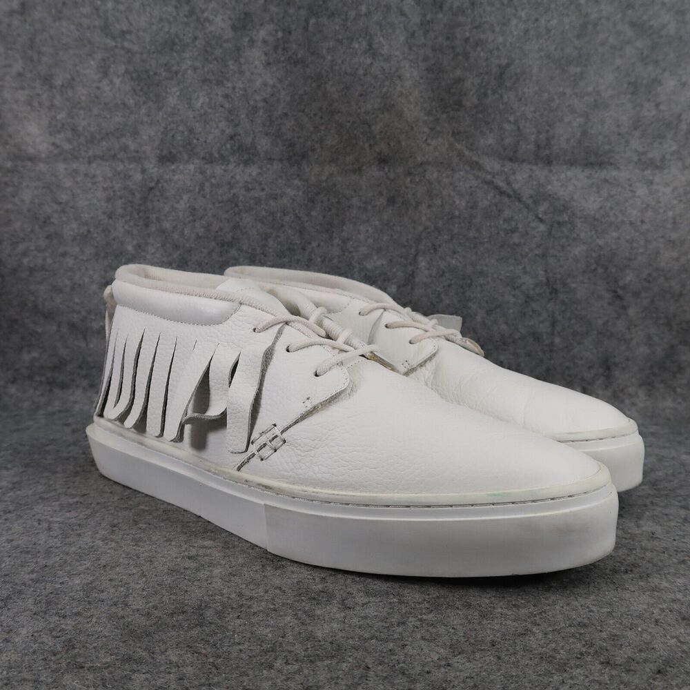 Clear Weather Shoes Mens 11 Sneaker Chukka Boot One O One White Leather Casual